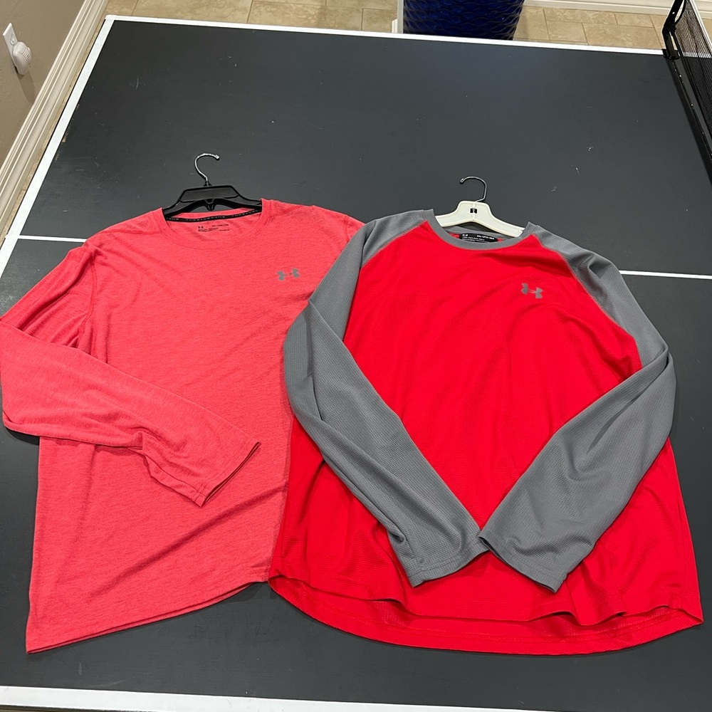 Under Armour (2) Mens Long Sleeve Shirt Size XXL